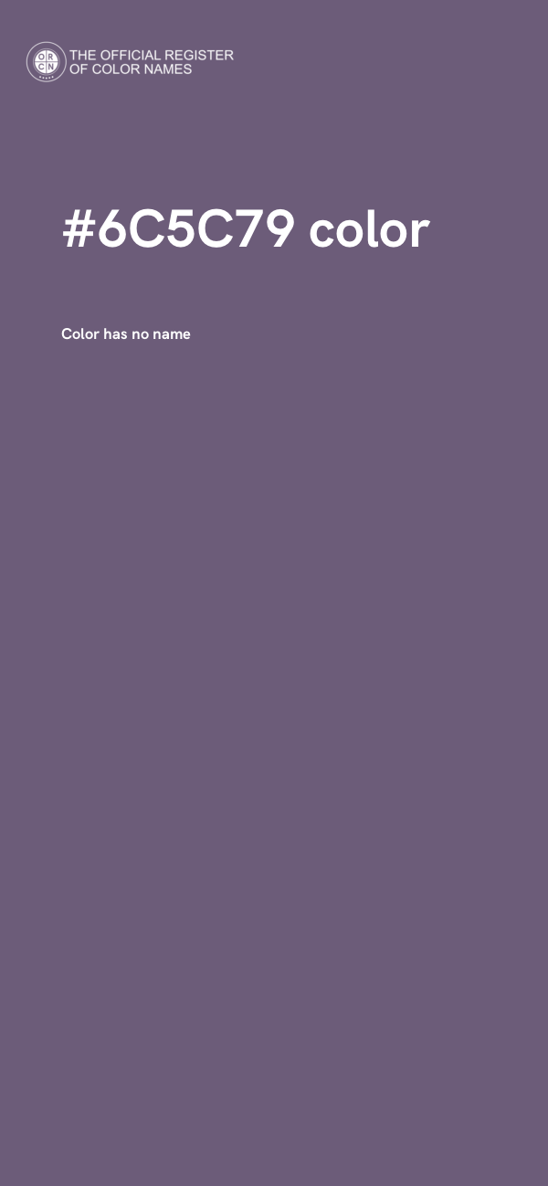 #6C5C79 color image