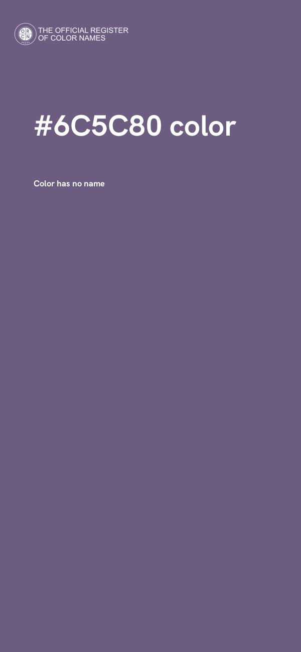 #6C5C80 color image