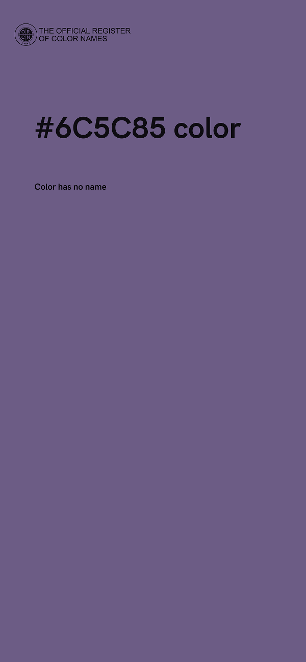 #6C5C85 color image