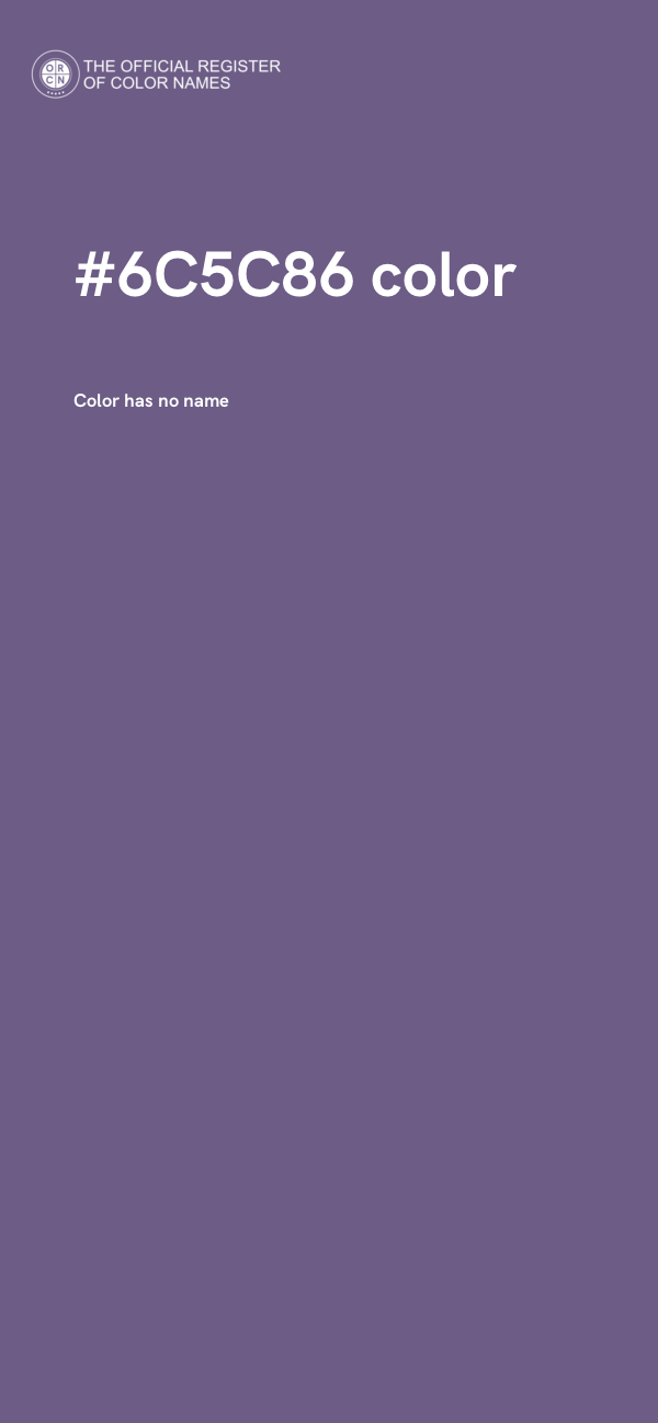 #6C5C86 color image