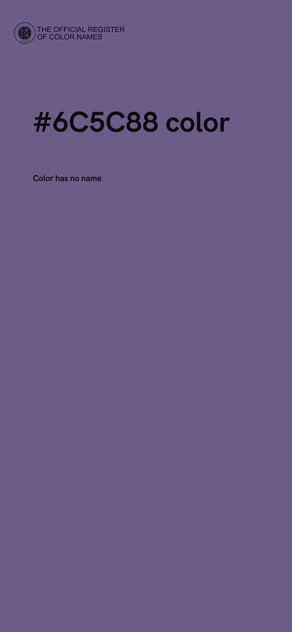 #6C5C88 color image