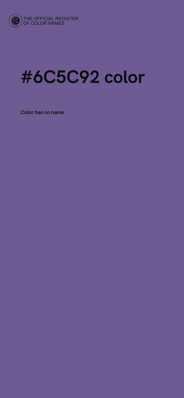 #6C5C92 color image