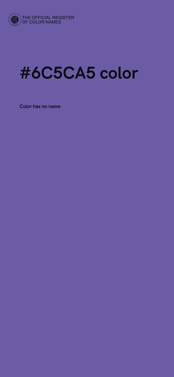 #6C5CA5 color image