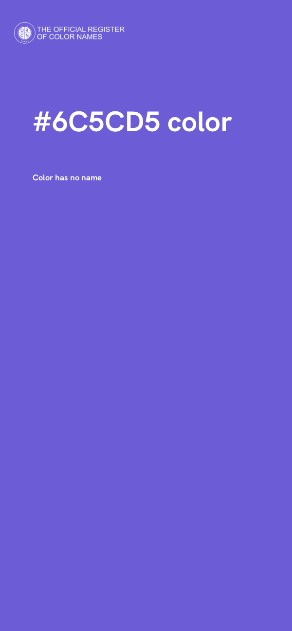 #6C5CD5 color image