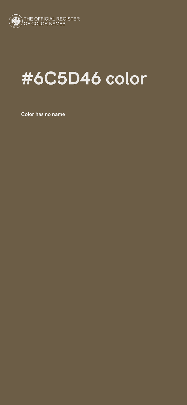 #6C5D46 color image