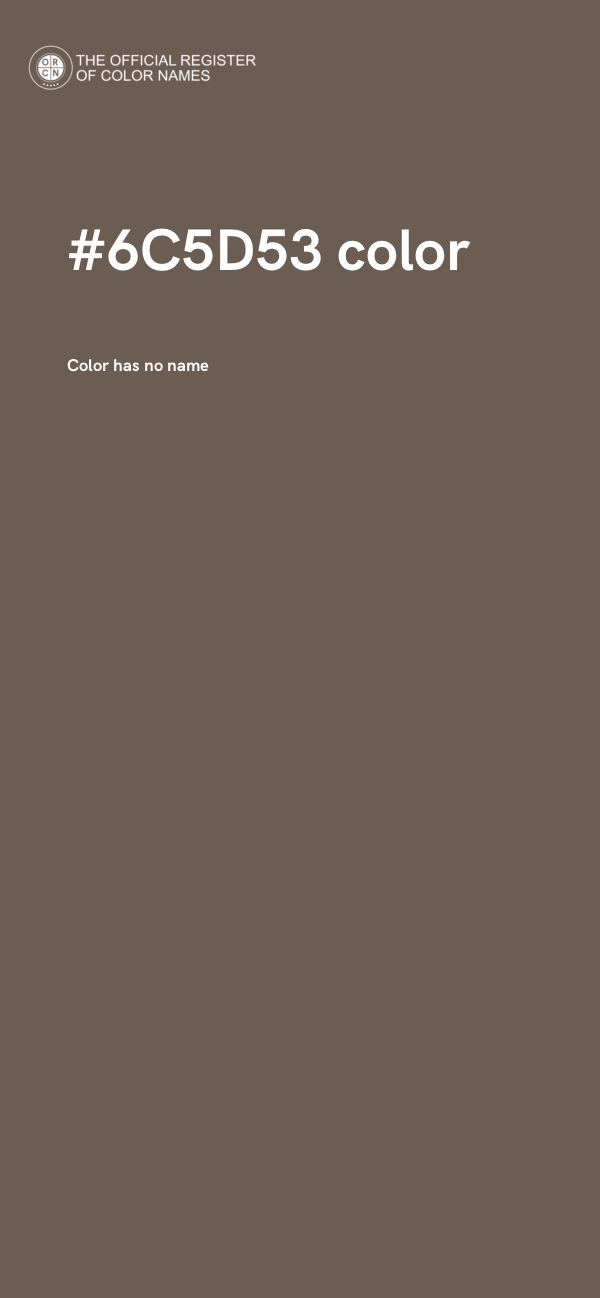 #6C5D53 color image