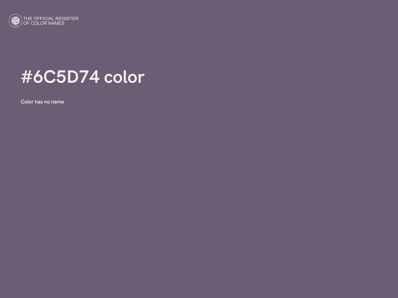 #6C5D74 color image