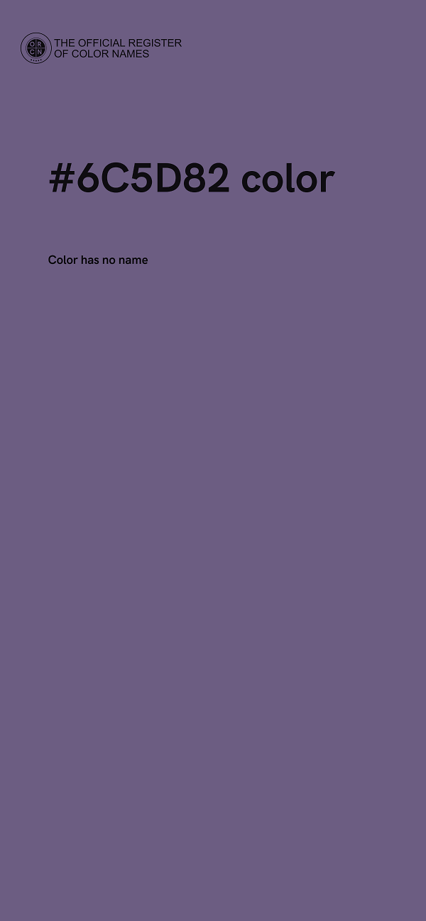 #6C5D82 color image
