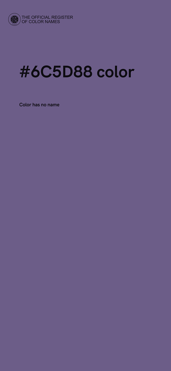 #6C5D88 color image