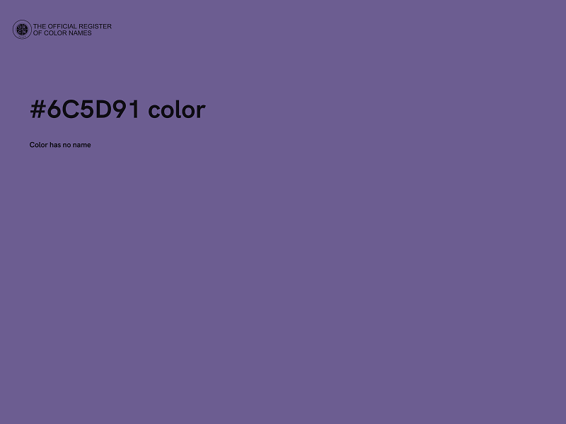 #6C5D91 color image