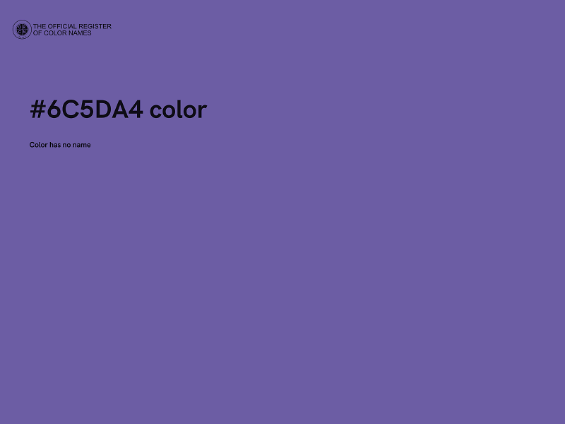 #6C5DA4 color image