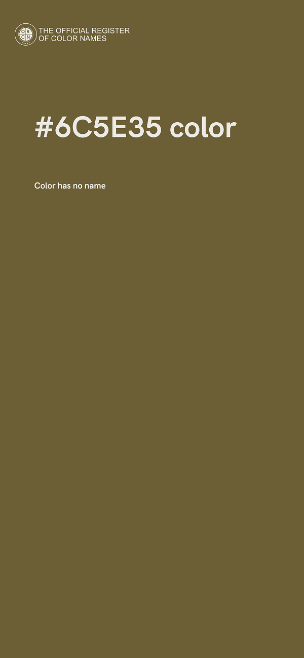 #6C5E35 color image