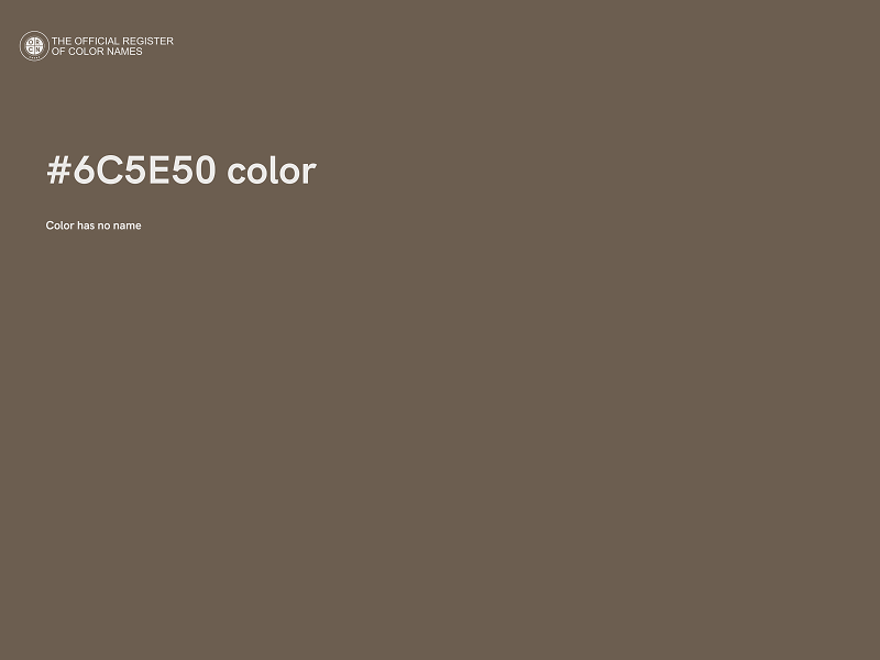 #6C5E50 color image