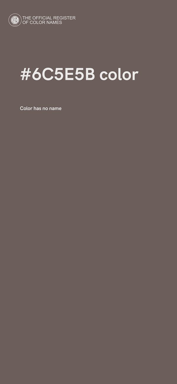 #6C5E5B color image