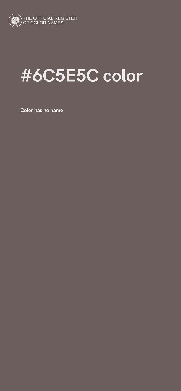 #6C5E5C color image