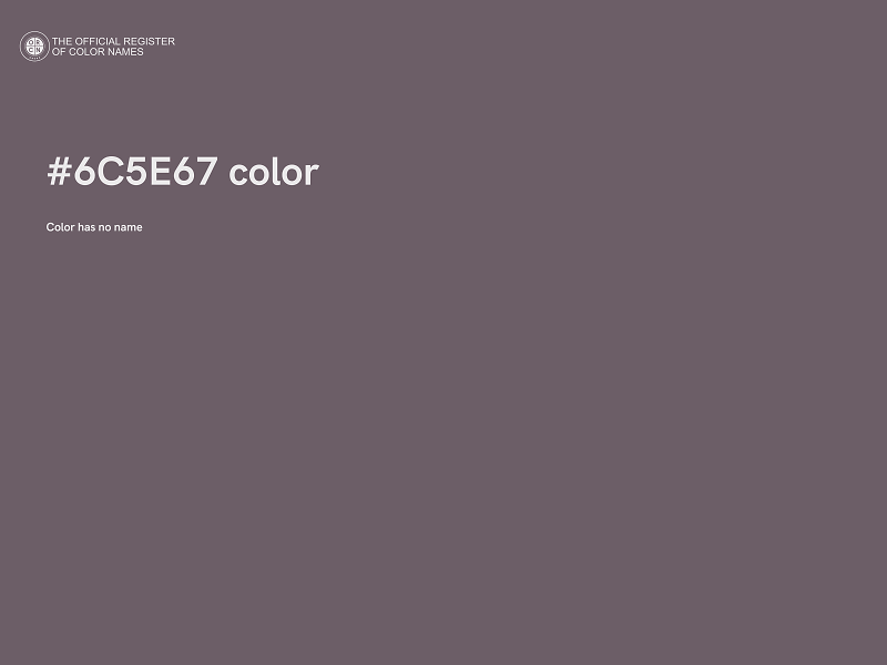#6C5E67 color image