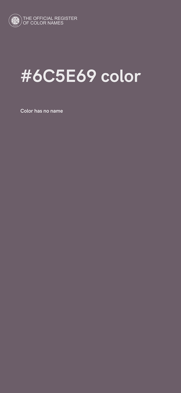 #6C5E69 color image