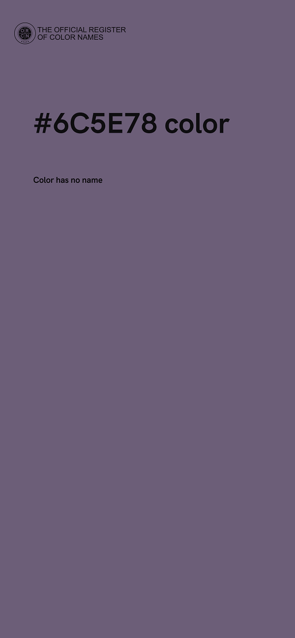 #6C5E78 color image