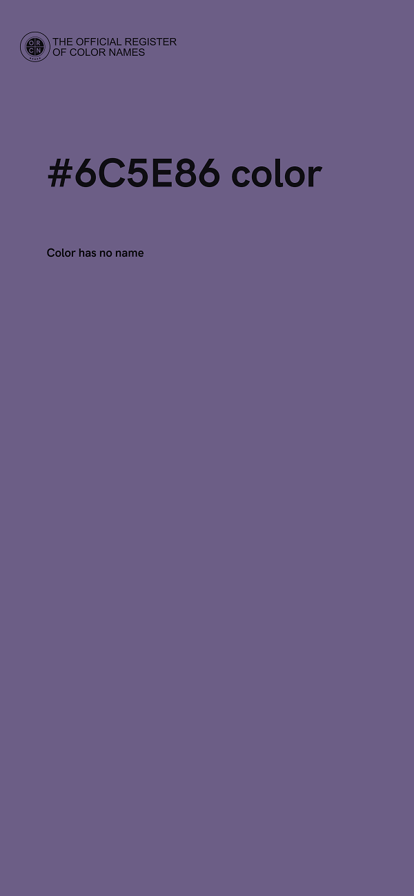 #6C5E86 color image