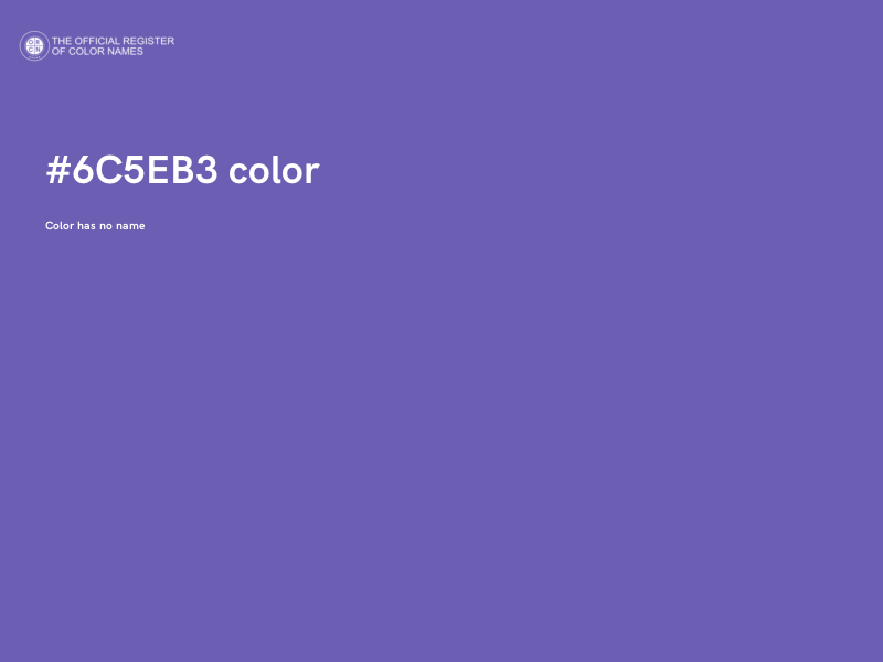 #6C5EB3 color image
