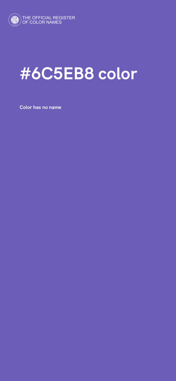 #6C5EB8 color image