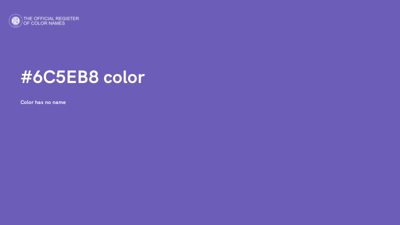 #6C5EB8 color image