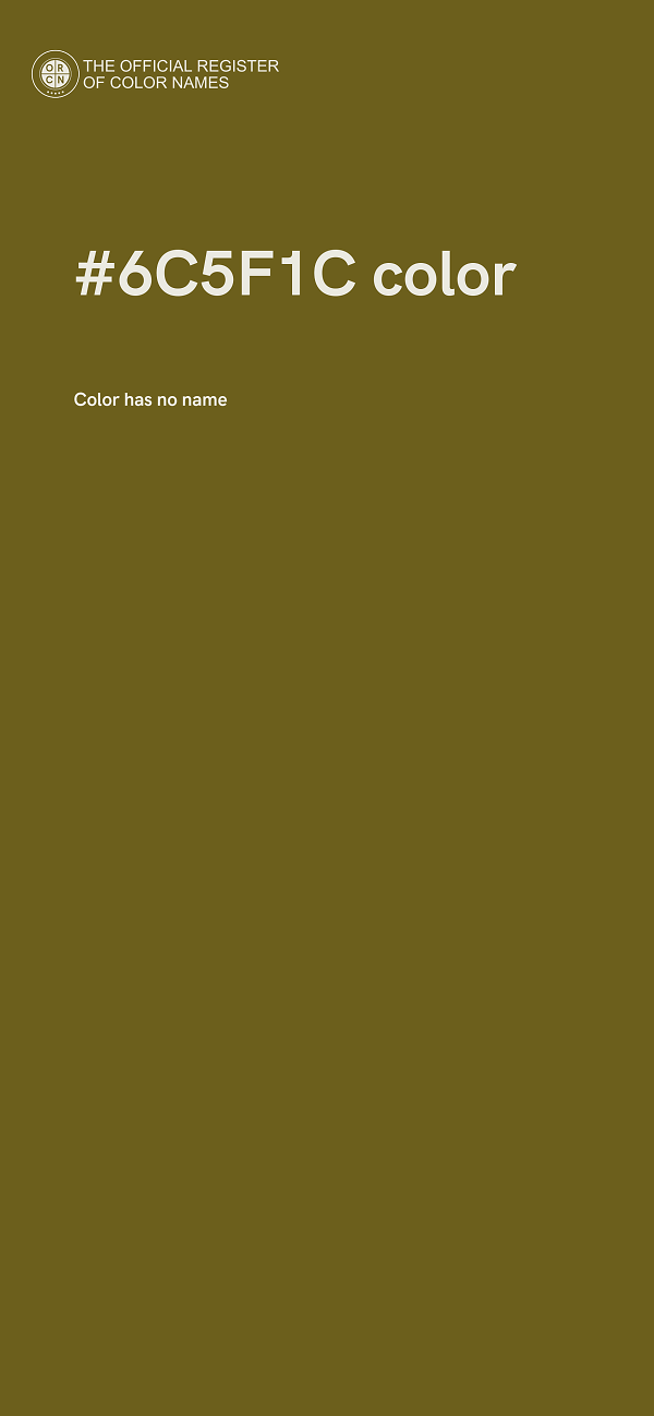 #6C5F1C color image