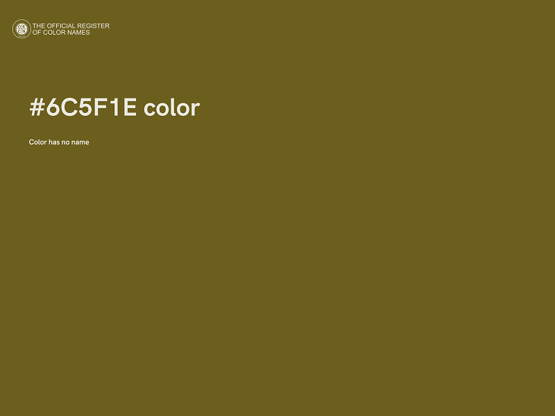 #6C5F1E color image