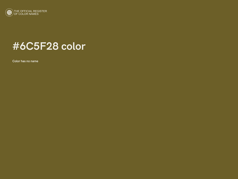 #6C5F28 color image