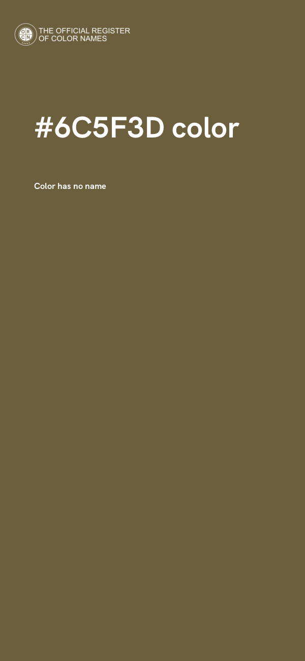#6C5F3D color image