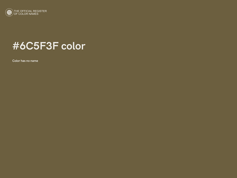 #6C5F3F color image