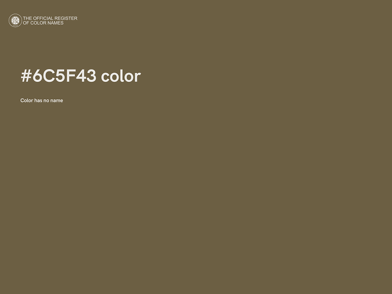 #6C5F43 color image