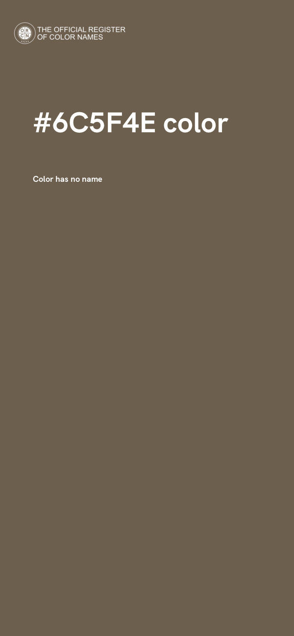 #6C5F4E color image