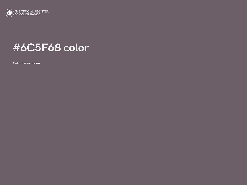 #6C5F68 color image