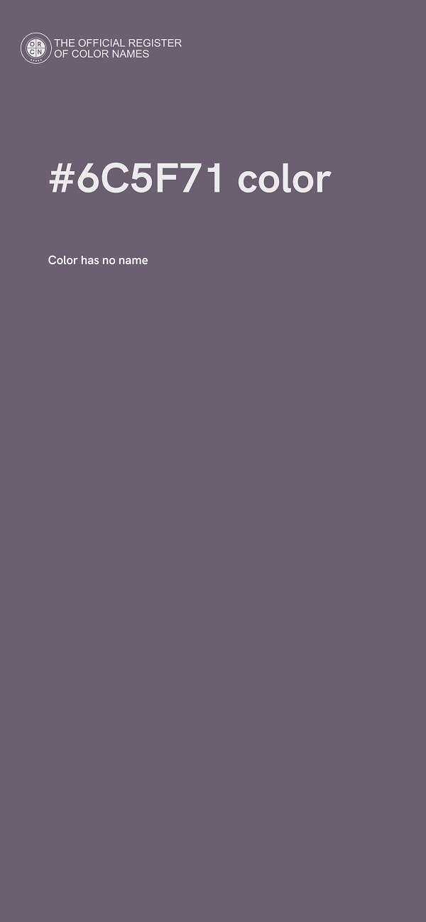 #6C5F71 color image