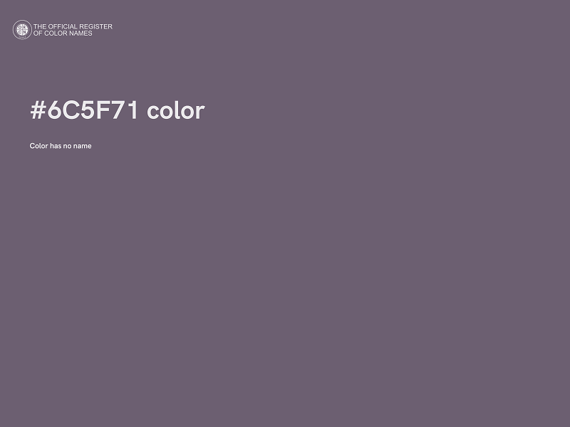 #6C5F71 color image