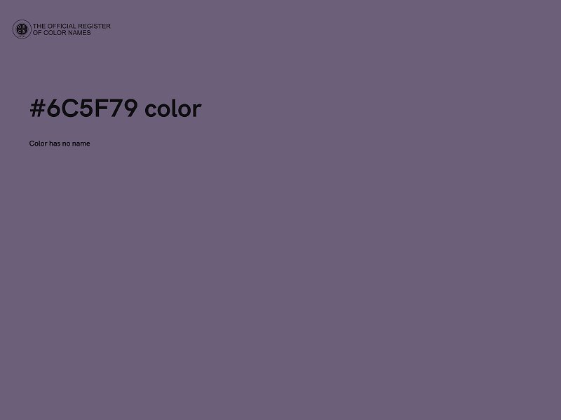 #6C5F79 color image