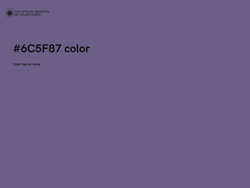 #6C5F87 color image