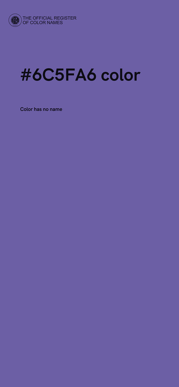 #6C5FA6 color image