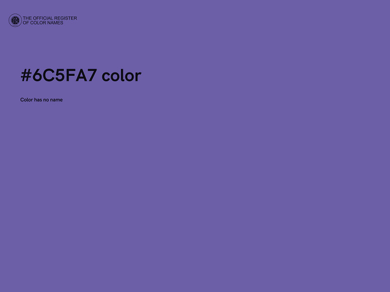 #6C5FA7 color image