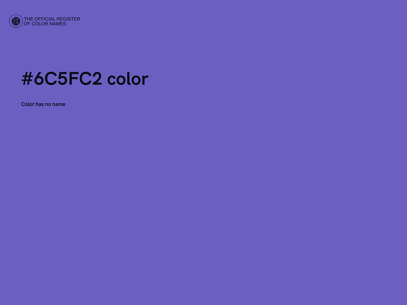 #6C5FC2 color image