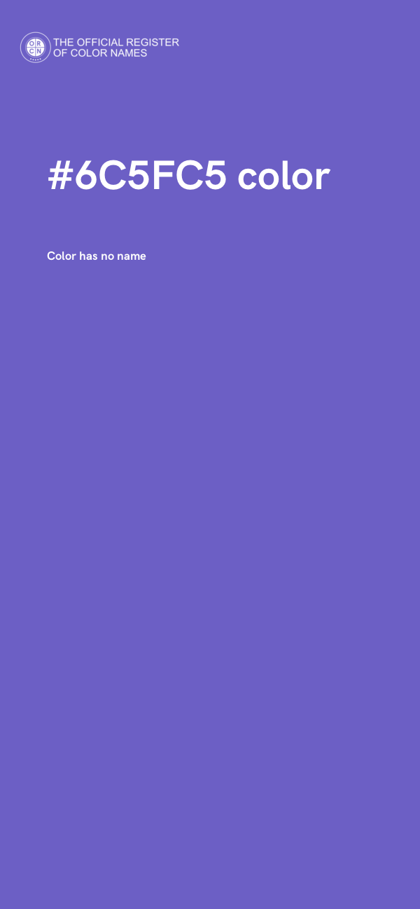 #6C5FC5 color image