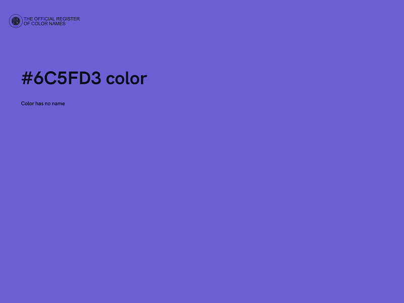 #6C5FD3 color image