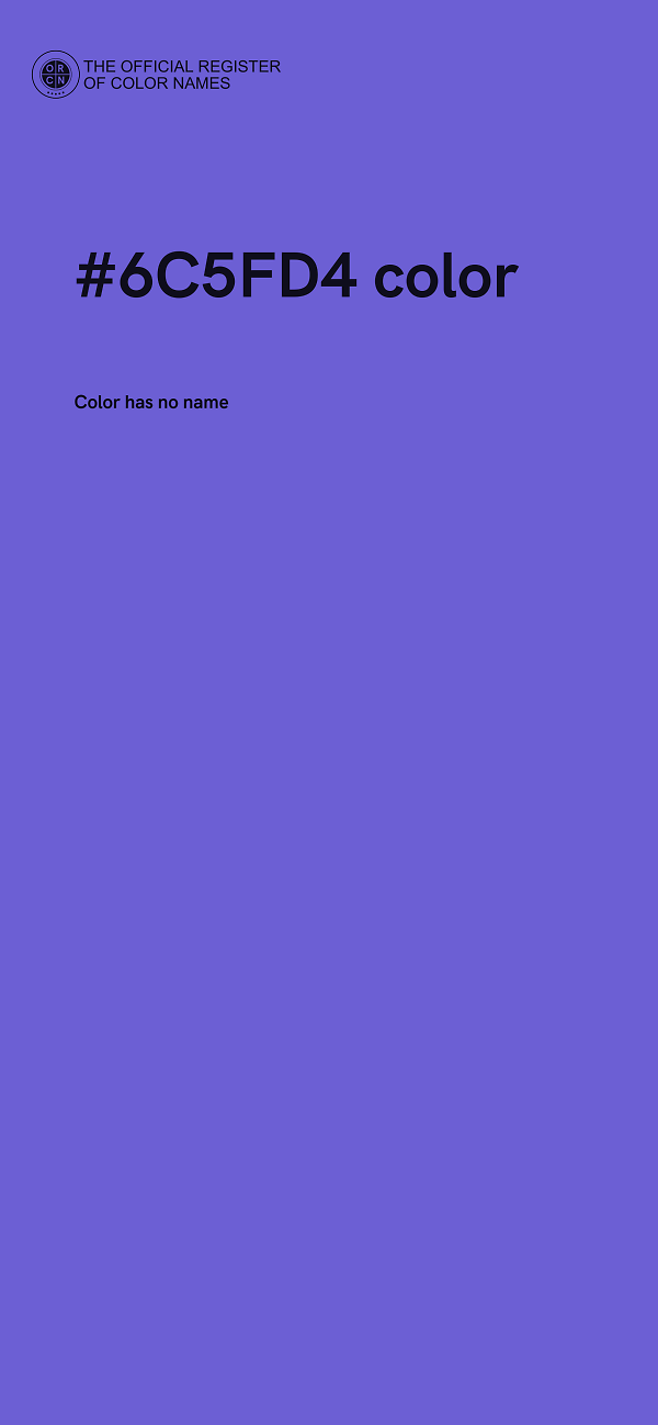 #6C5FD4 color image