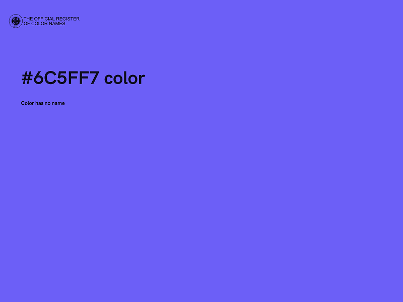 #6C5FF7 color image