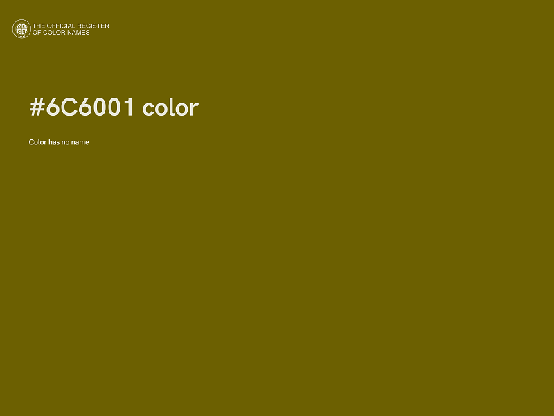 #6C6001 color image