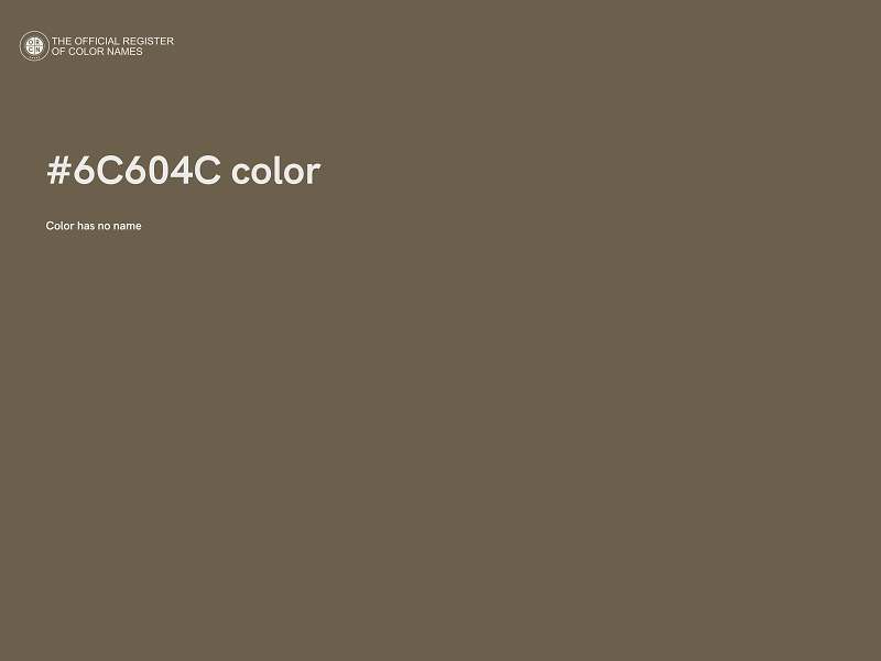 #6C604C color image