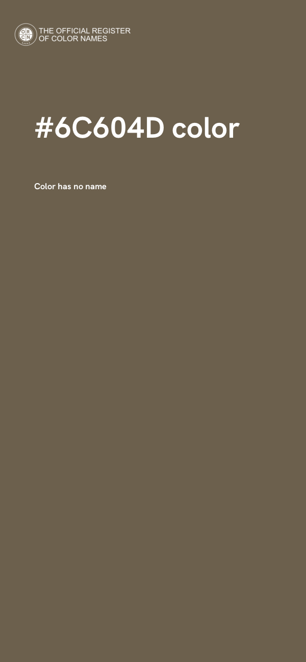 #6C604D color image