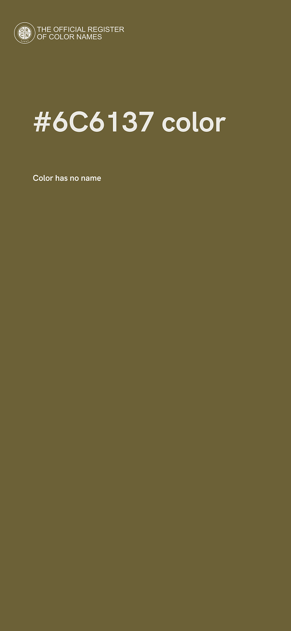 #6C6137 color image