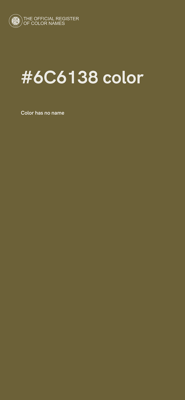 #6C6138 color image